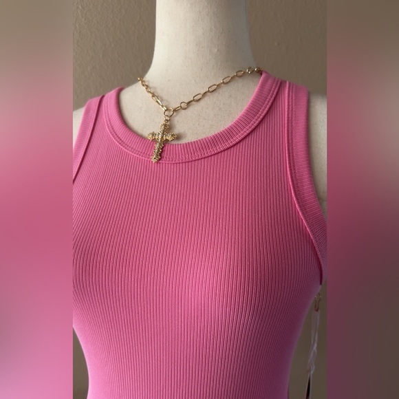 Pink Ribbed Bodysuit - Picture 5 of 7